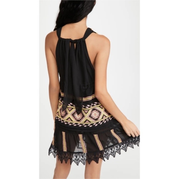 RAMY BROOK Kendyl Geometric-Print Bead Embroiderer Mini Coverup Dress EUC Size S - Picture 2 of 12